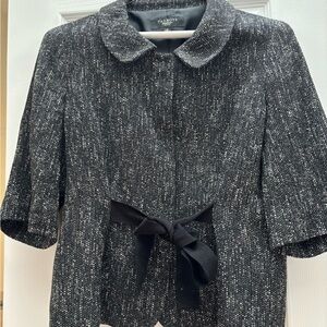 Talbots Black Blazer with Peter Pan Collar